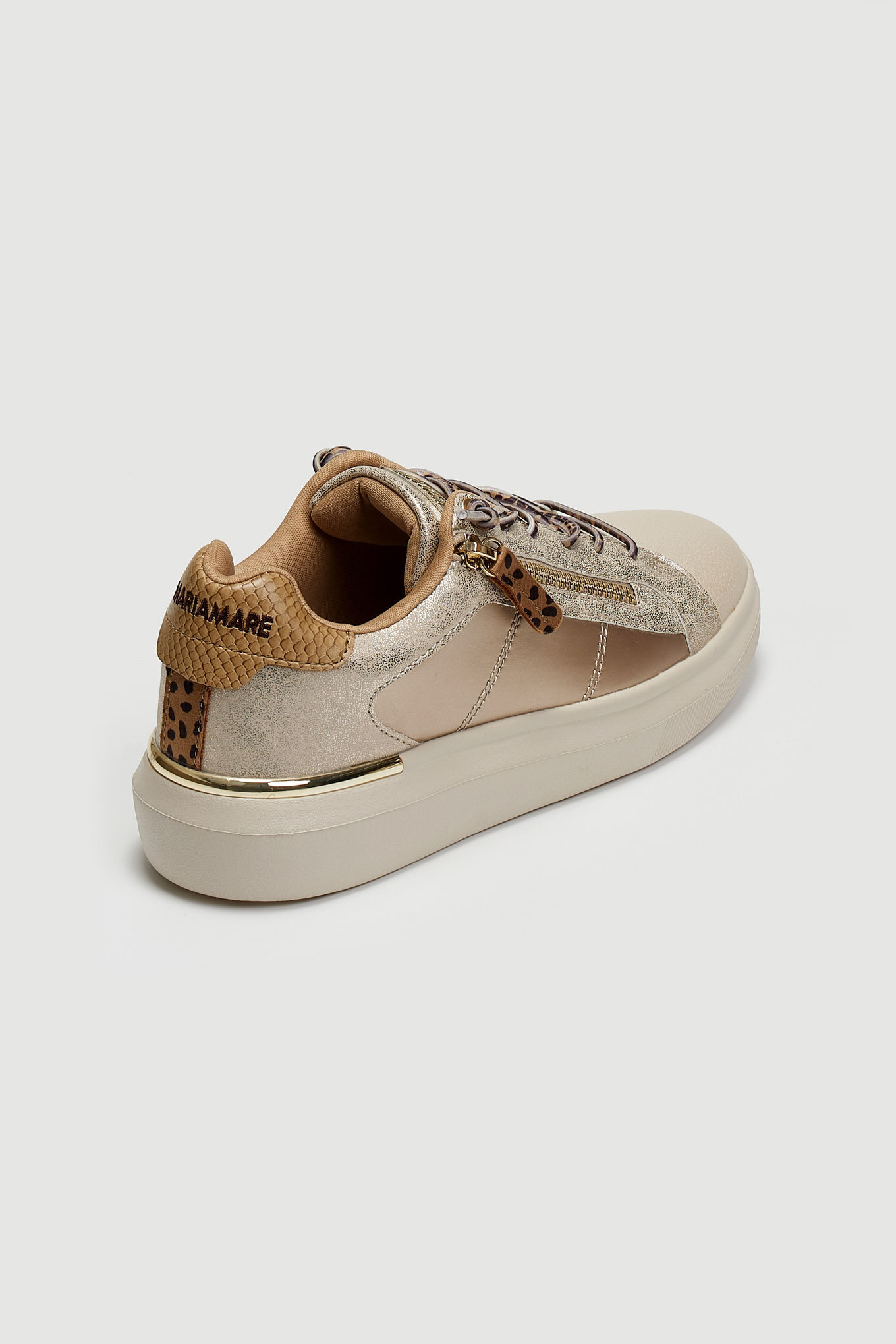 MARIAMARE Sneakers με εξωτερικό φερμουάρ Mariamare 68412 - Άμμου