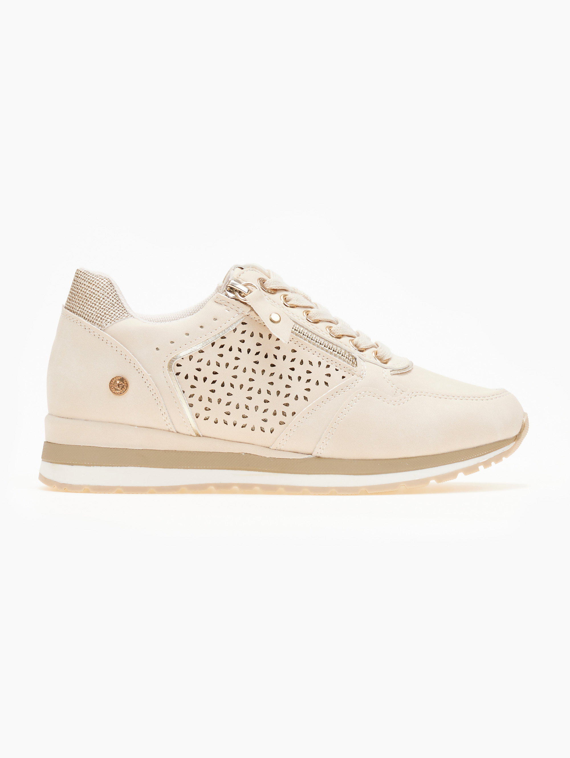 Xti Footwear Sneakers με εξωτερικό φερμουάρ Xti 142234 - Μπεζ