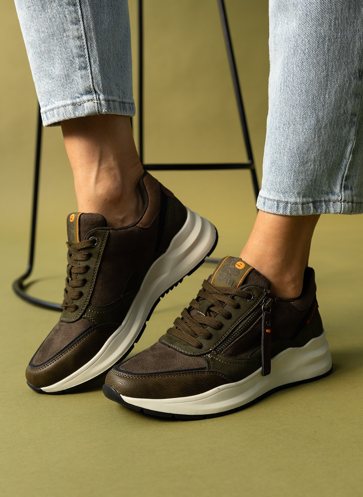 Sneakers με φερμουάρ Refresh 171318 - Χακί φωτογραφία