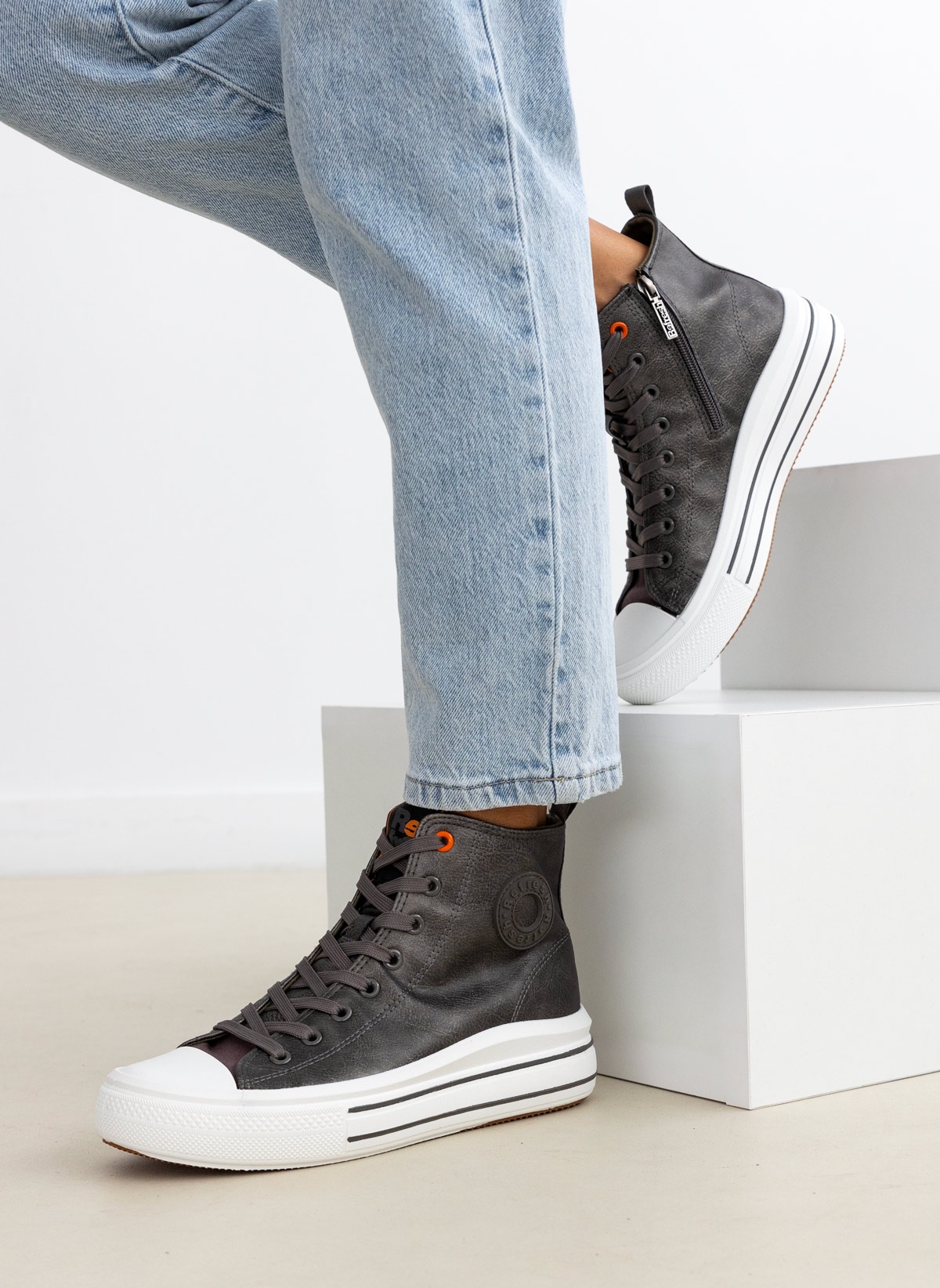 Refresh Sneakers μποτάκια Refresh 172284 - Γκρι σκούρο