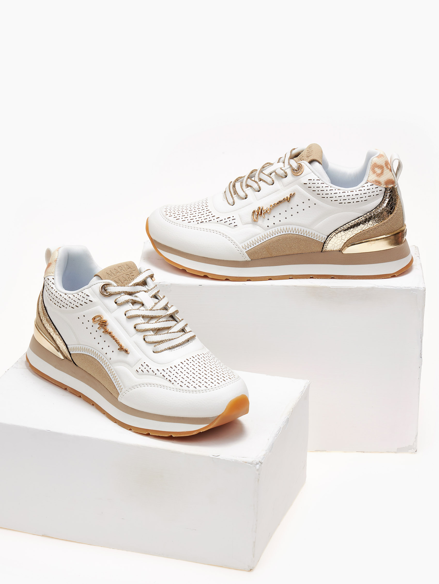 Sneakers σε συνδυασμό υλικών MARIAMARE 68421 - Λευκό φωτογραφία