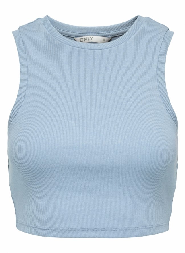 Αμάνικο crop top Only 15282771 - Γαλάζιο
