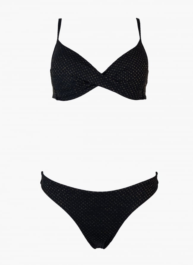 Bikini set με glitter - Μαύρο