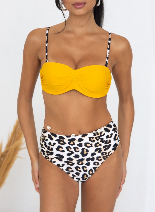 Bikini Set ψηλόμεσο - Κίτρινο