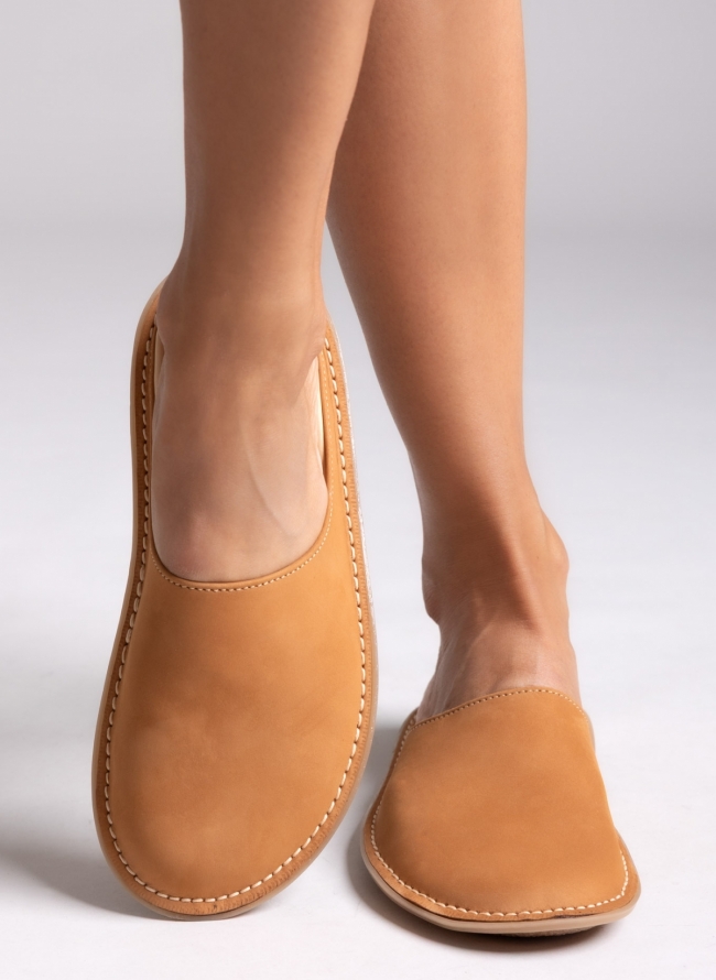 Clogs καστόρινα με εξωτερική ραφή Tfp - Μπεζ