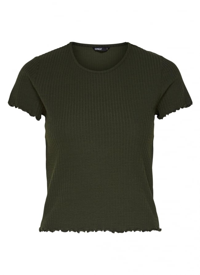 Crop top ONLY 15201206 - Μαύρο
