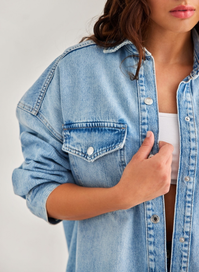 Denim overshirt VERO MODA 10302836 - Μπλε denim