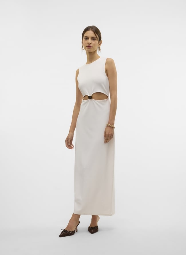 Φόρεμα μάξι με άνοιγμα Vero Moda 10327497 - Λευκό