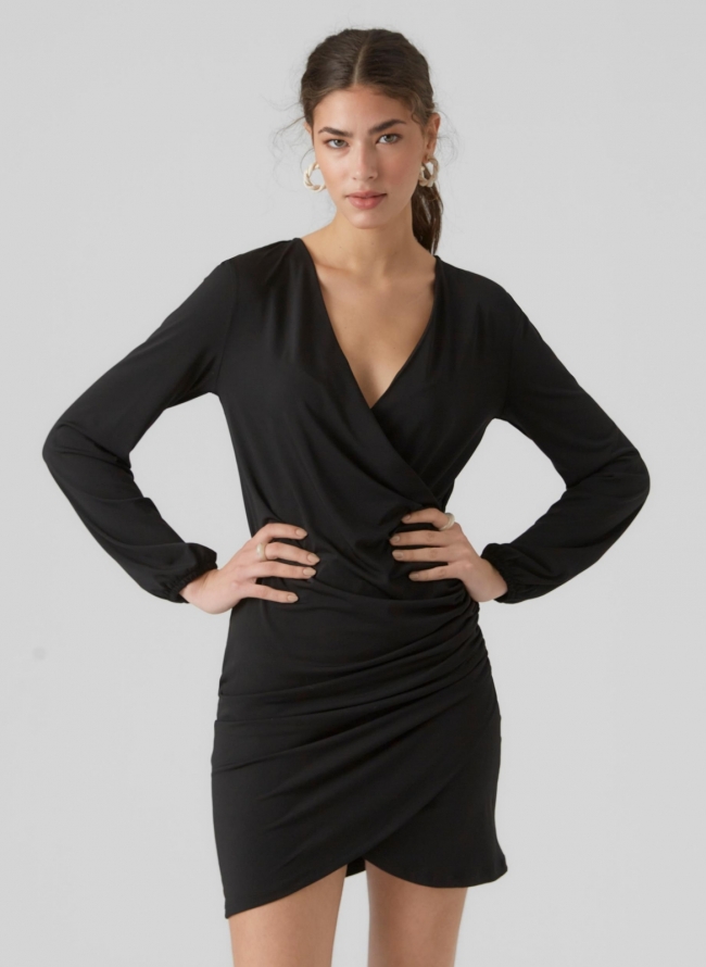 Φόρεμα με σούρα Aware by Vero Moda 10299645 - Μαύρο