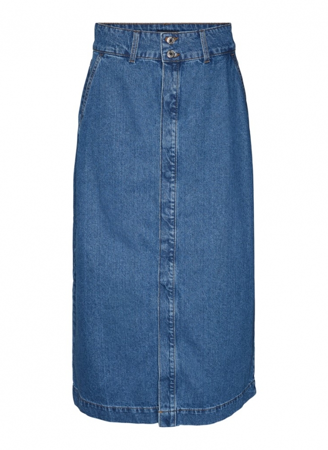 Φούστα τζιν μάξι Julia VERO MODA 10302007 - Μπλε denim