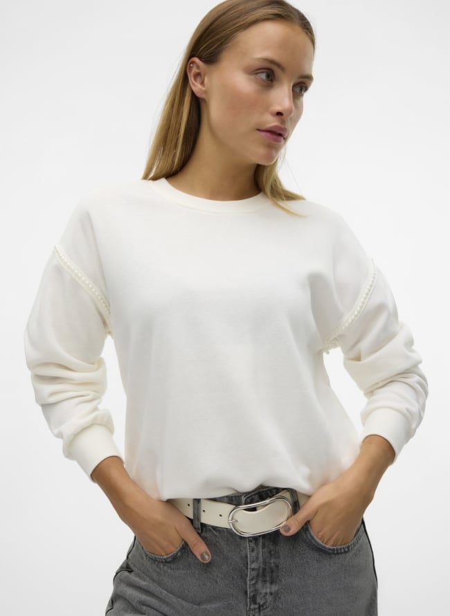 Φούτερ με πέρλες Vero Moda 10321355 - Ζαχαρί