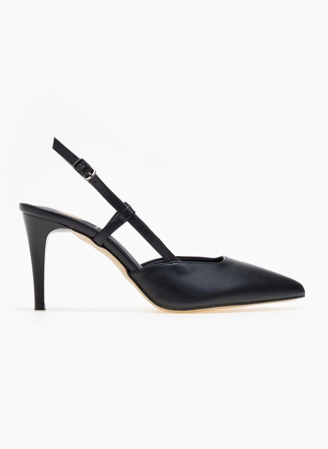 Γόβες slingback μυτερές TFP - Μαύρο