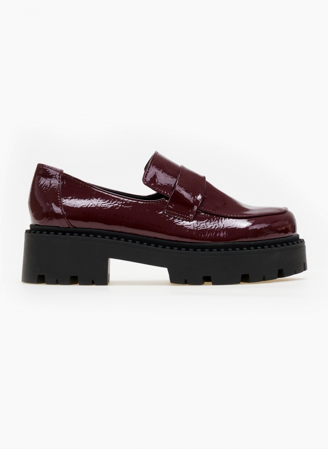 Loafers chunky λουστρίνι Estil - Μπορντό