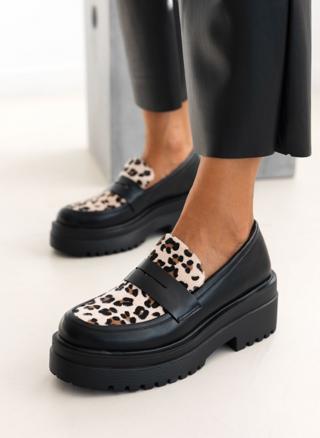 Loafers chunky με print - Leopard