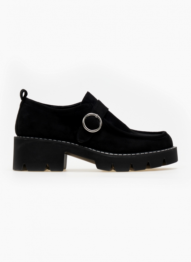 Loafers chunky suede AZAREY - Μαύρο