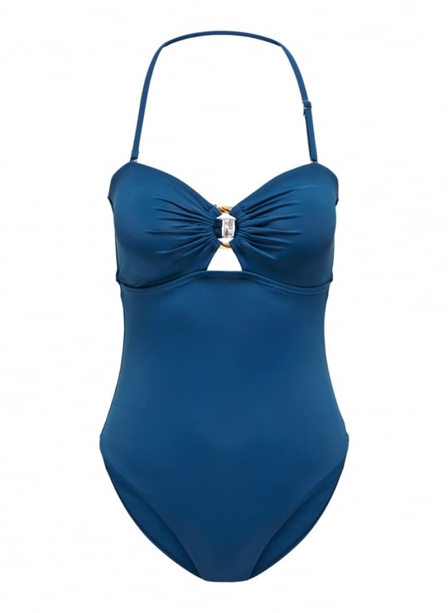 Μαγιό ολόσωμο strapless ONLY 15314714 - Μπλε