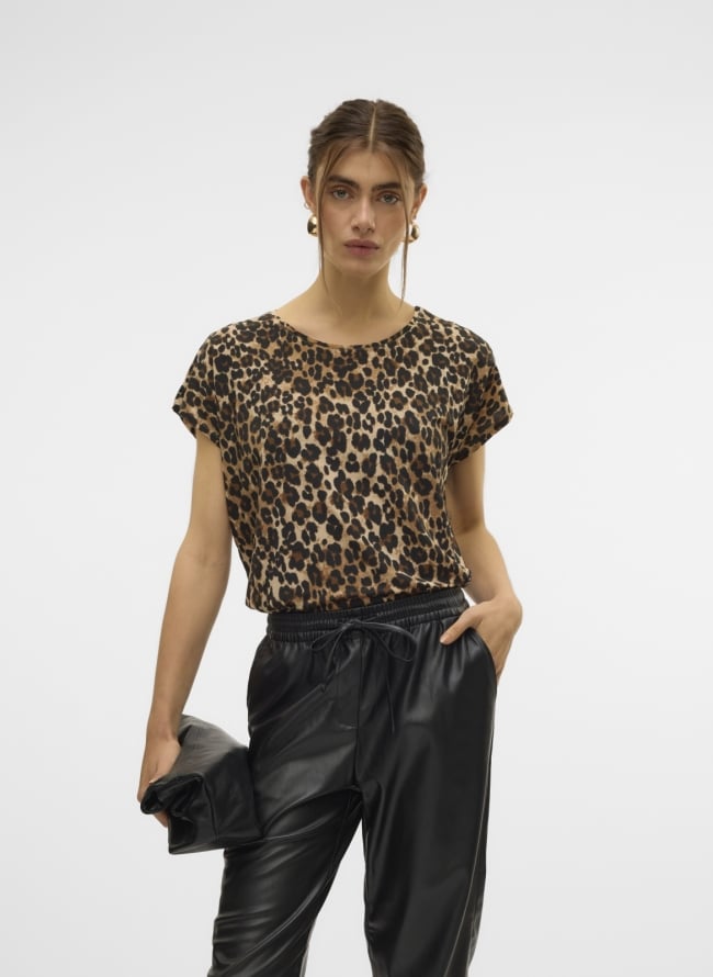 Μπλούζα με print Vero Moda 10329436 - Leopard
