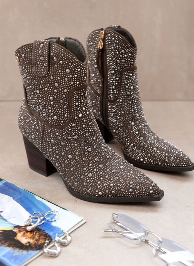 Μποτάκια western με strass Xti 141723 - Τάουπε
