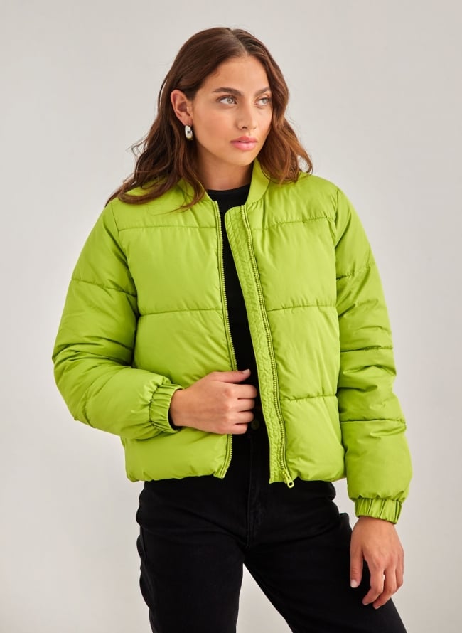 Μπουφάν bomber καπιτονέ Vero Moda 10289879 - Lime