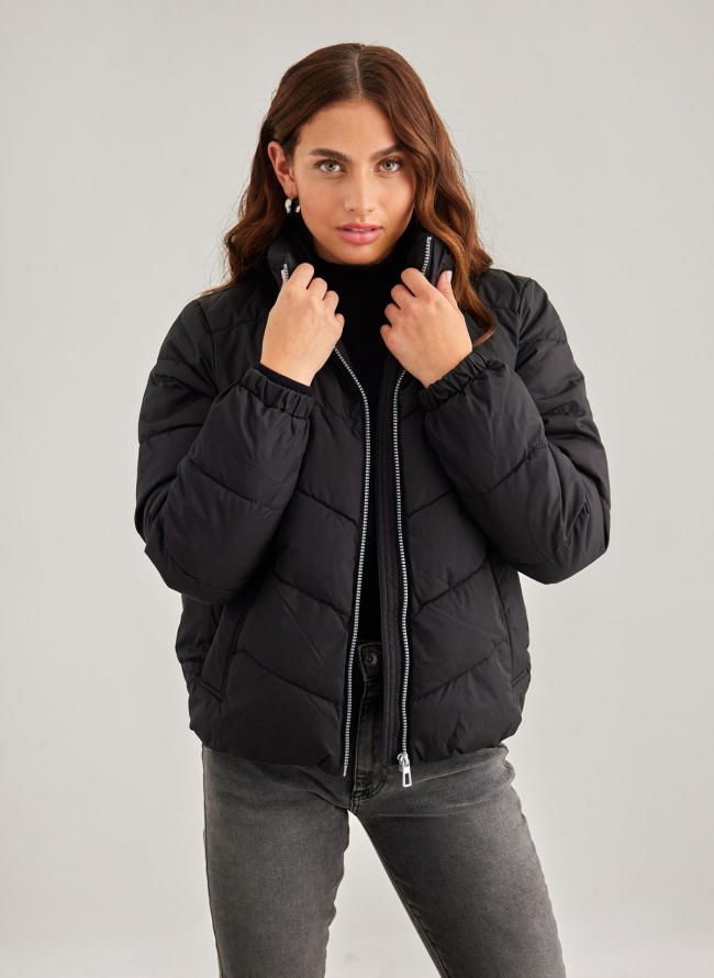 Μπουφάν puffer με ψηλό γιακά VERO MODA 10289824 - Μαύρο