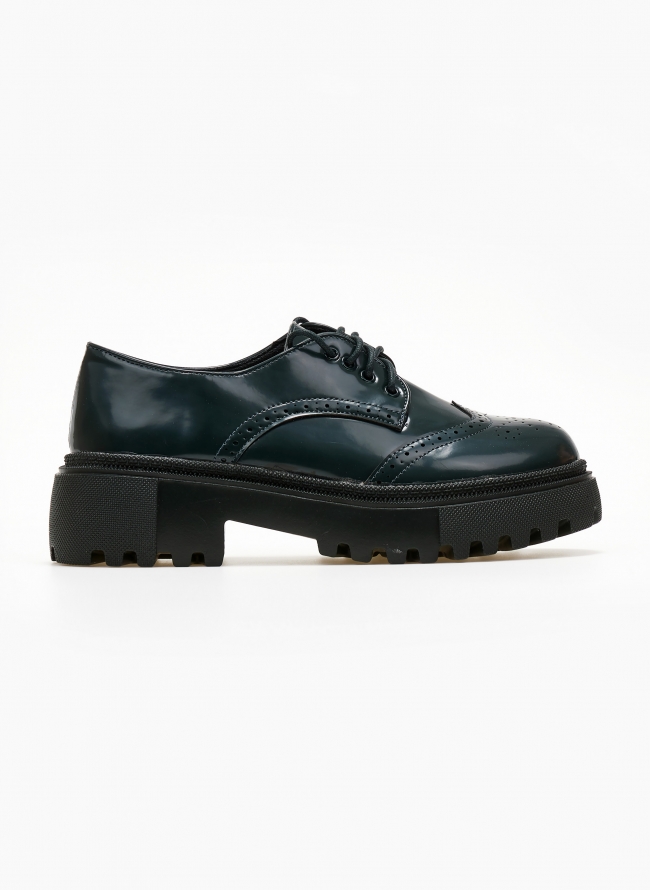 Oxfords chunky φλωρεντίκ με σχέδιο - Κυπαρισσί