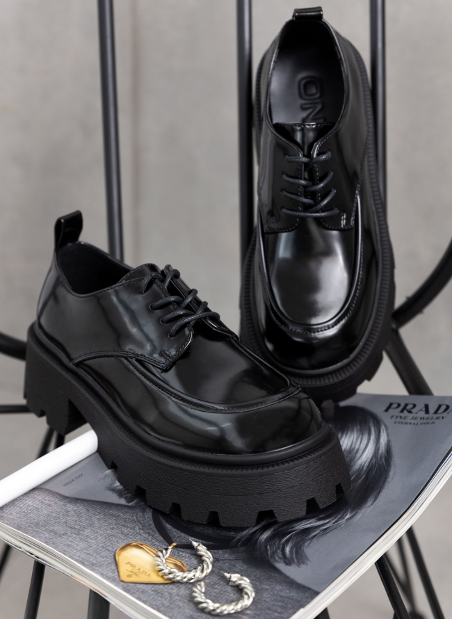 Oxfords chunky φλωρεντίκ ONLY 15304980 - Μαύρο