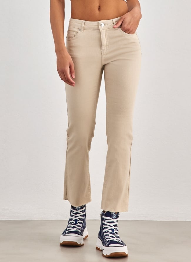 Παντελόνι τζιν SHEILA flare Vero Moda 10289924 - Μπεζ