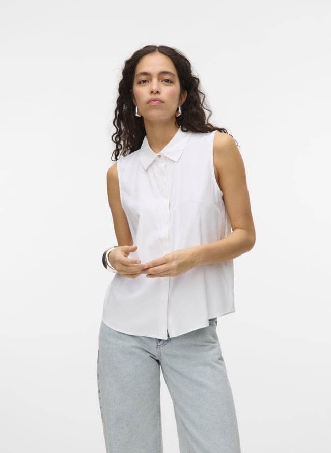 Πουκάμισο αμάνικο Vero Moda 10325993 - Λευκό