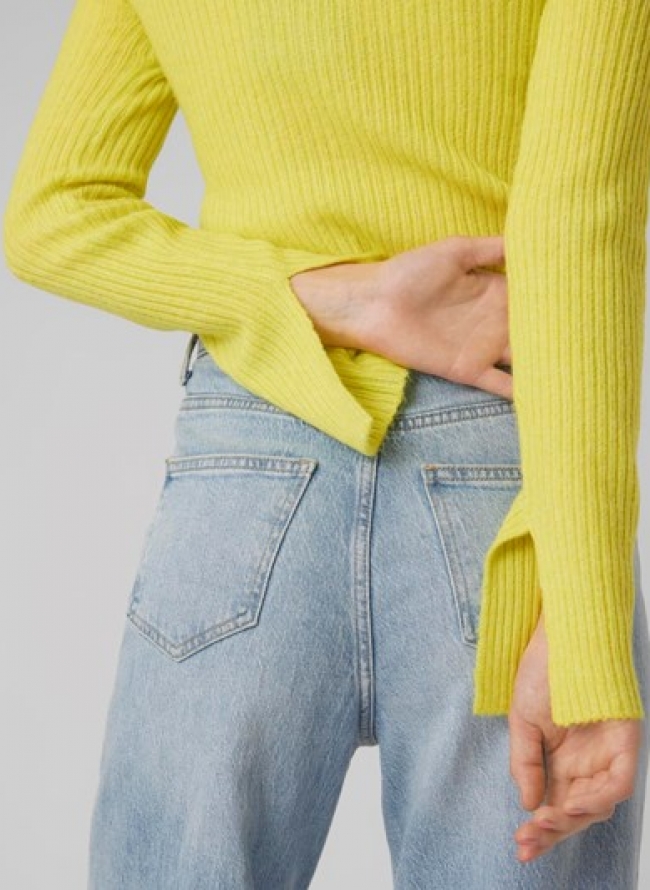Πουλόβερ με ριμπ πλέξη Vero Moda 10290852 - Lime