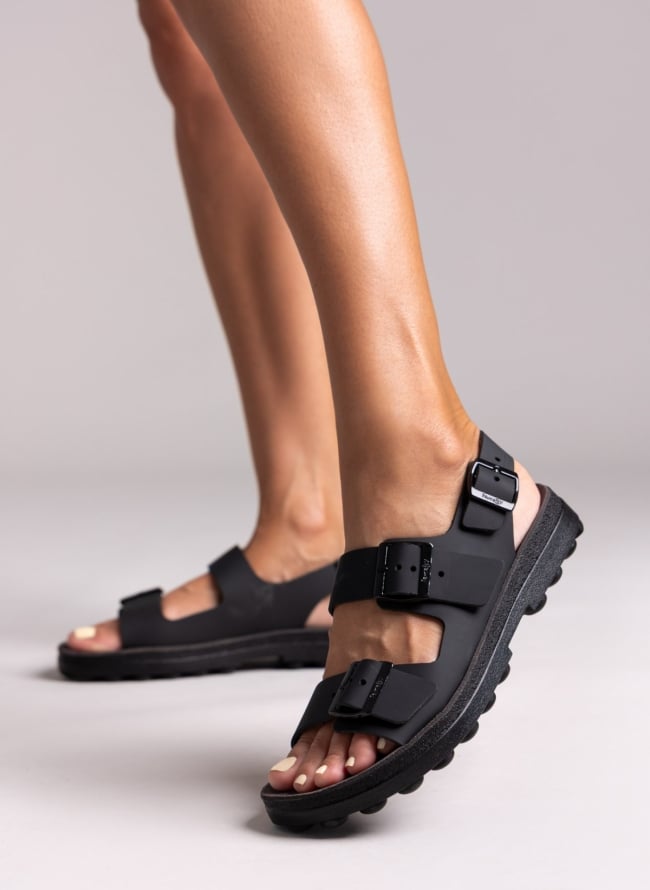 Σανδάλια δερμάτινα flatforms με τοκάδες MILLIE FANTASY SANDALS - Μαύρο