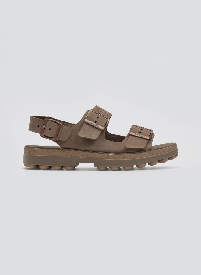 Σανδάλια δερμάτινα flatforms με τοκάδες MILLIE FANTASY SANDALS - Καφέ