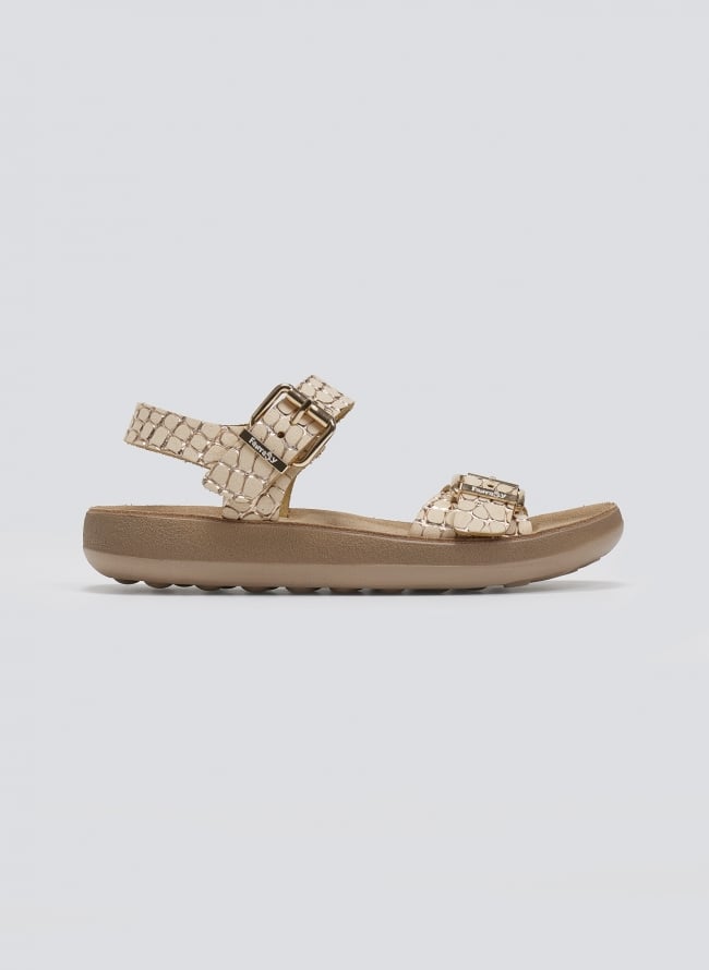 Σανδάλια δερμάτινα με pattern PANAGIOTA FANTASY SANDALS - Χαλκός