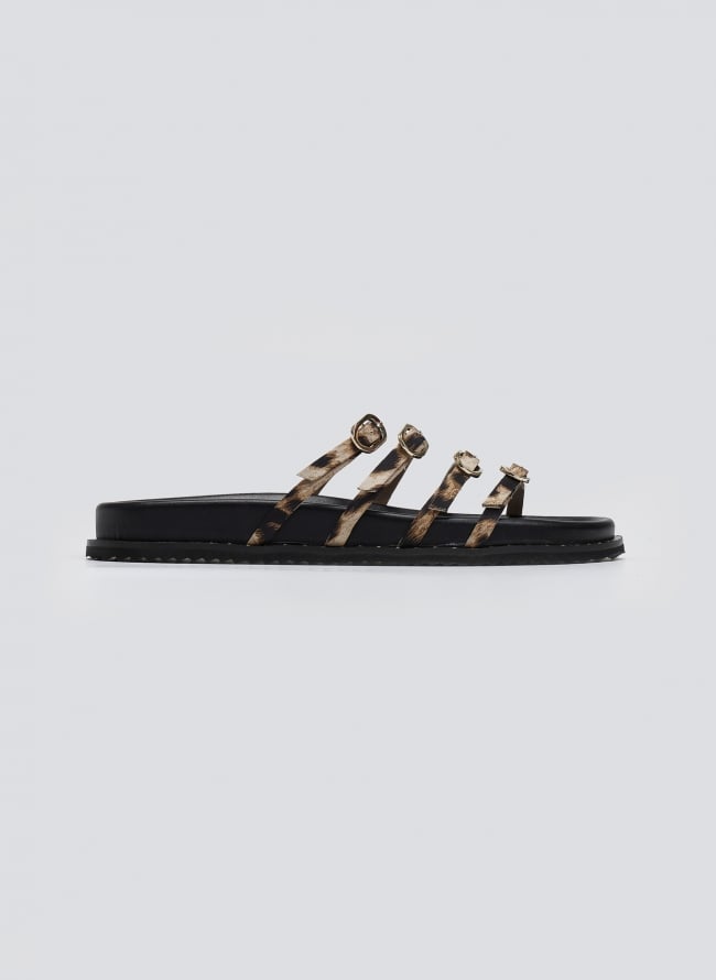 Σανδάλια δερμάτινα με print Iris Sandals - Leopard