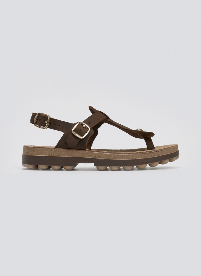 Σανδάλια δερμάτινα nubuck  MARLENA FANTASY SANDALS - Καφέ
