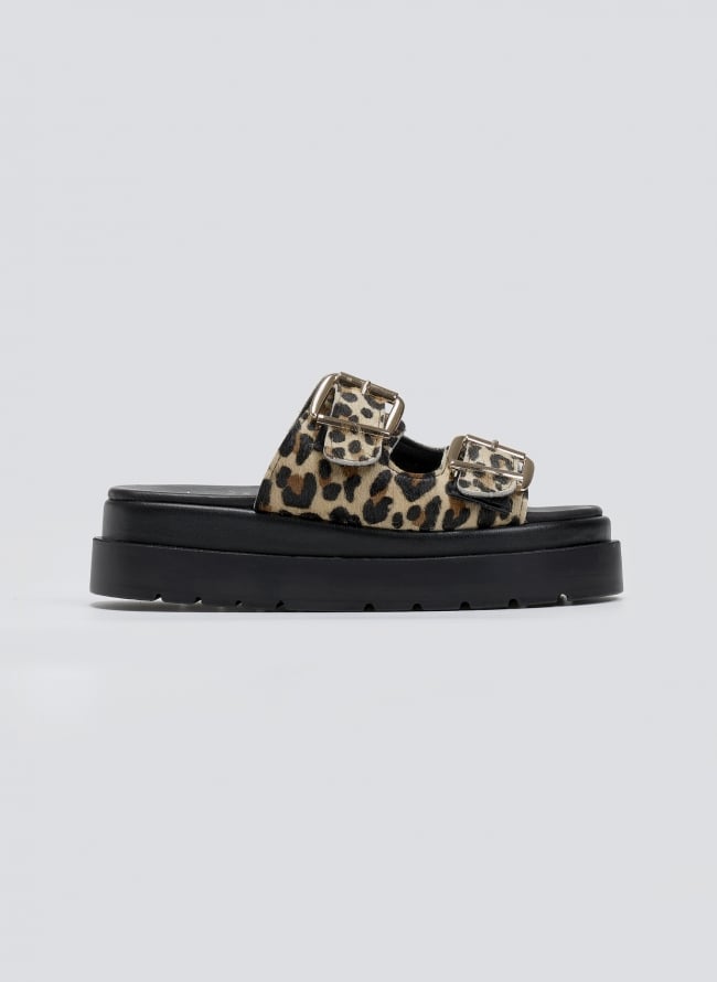 Σανδάλια flatforms με print Mariella Fabiani 2551/95 - Leopard