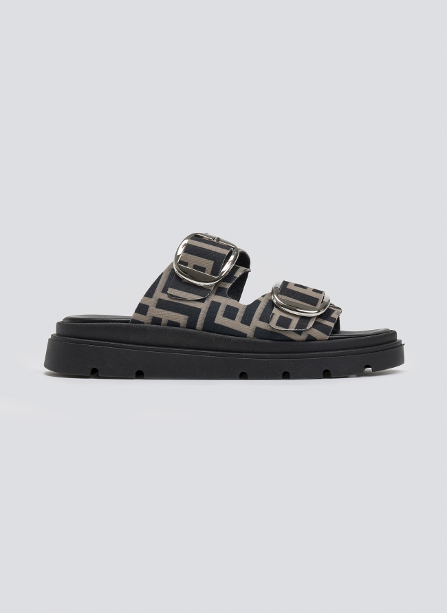 Σανδάλια flatforms με print Tfp - Τάουπε