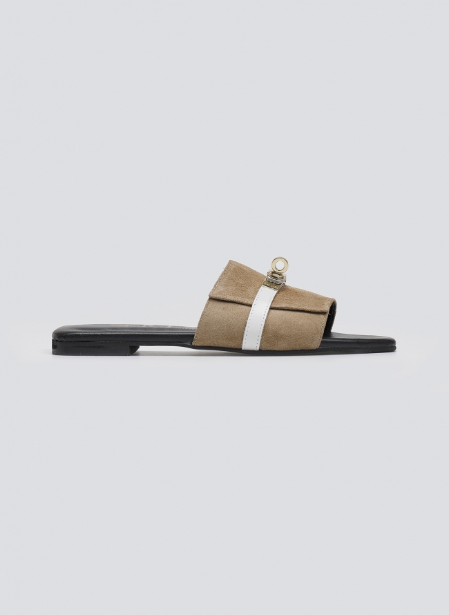 Σανδάλια καστόρινα με λουράκι Iris Sandals - Τάουπε