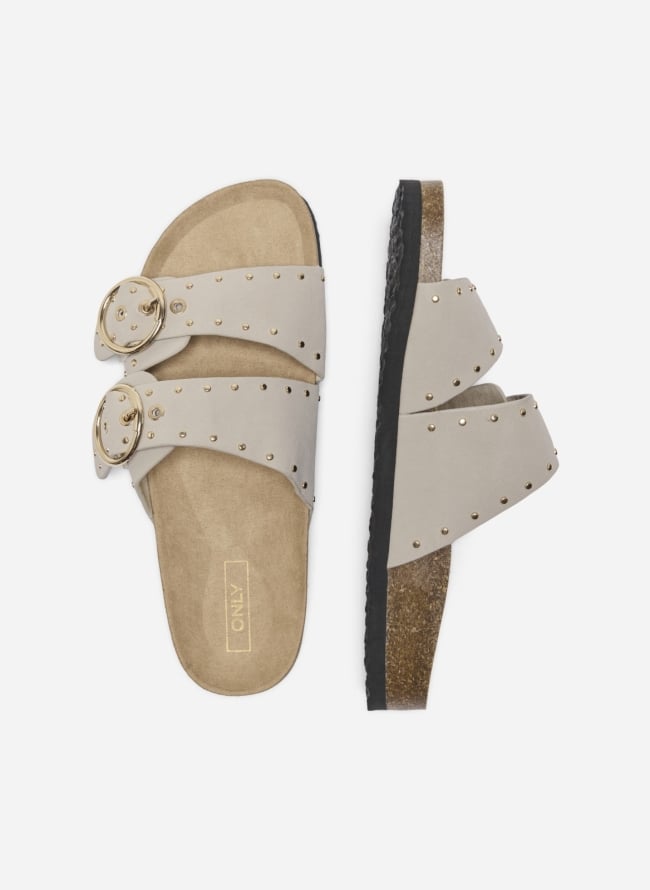 Σανδάλια suede με τρουκς Only 15341190 - Μπεζ