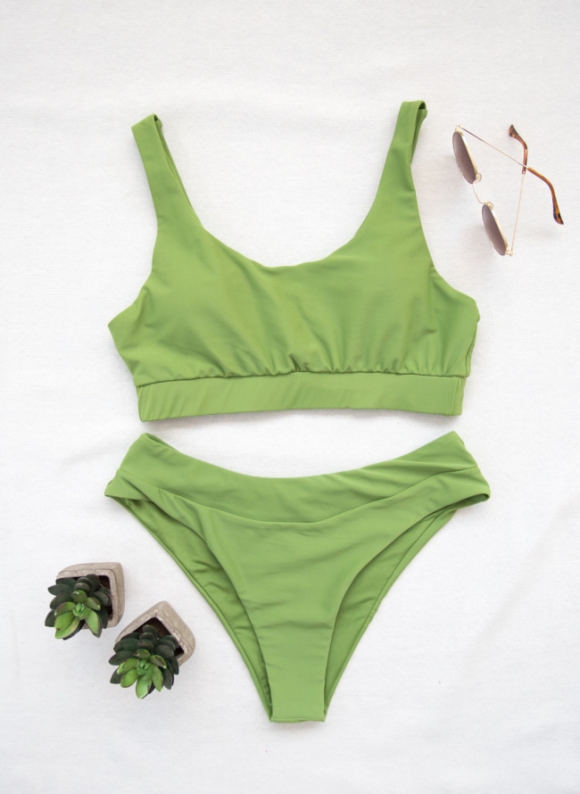 Σετ sports bikini με μπουστάκι - Πράσινο