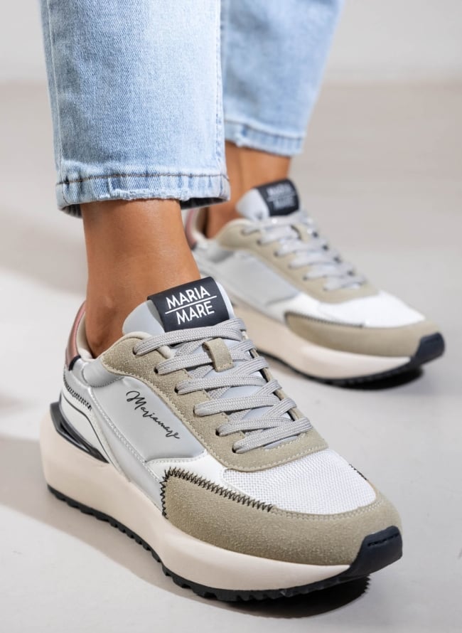 Sneakers με τριχρωμία Mariamare  63457 - Γκρι