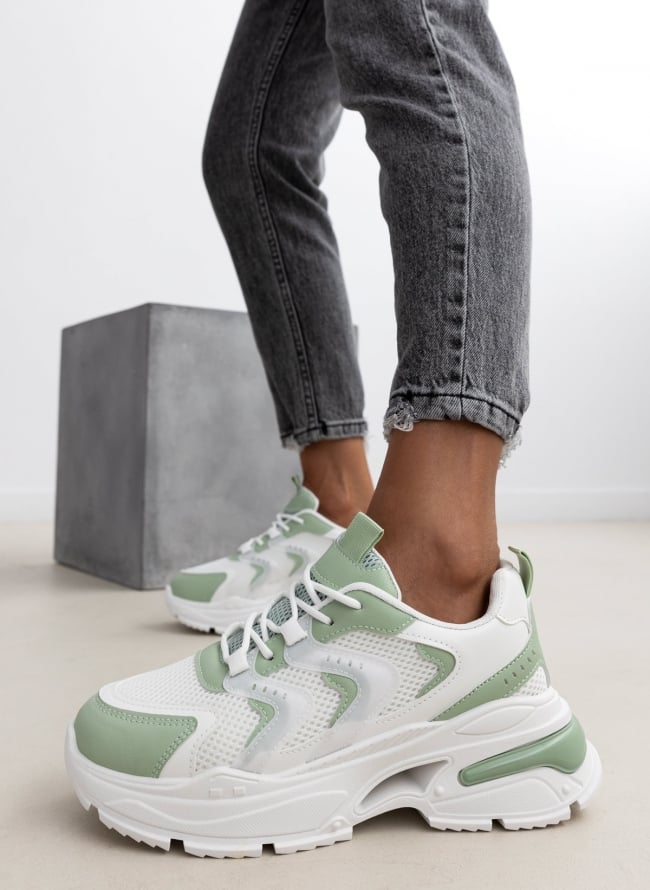 Sneakers chunky σε συνδυασμούς χρωμάτων - Μέντα