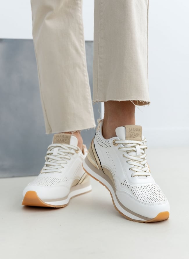 Sneakers σε συνδυασμό υλικών MARIAMARE 68421  - Λευκό