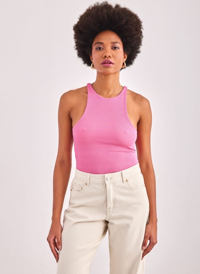 Τοπ halter ONLY 15319384 - Φούξια
