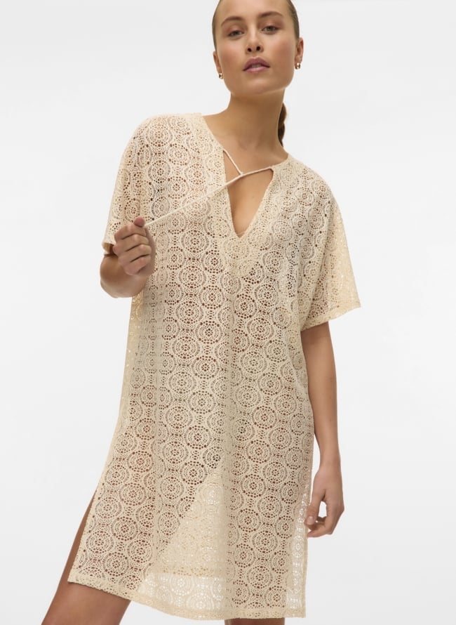 Τουνίκ με διάτρητο σχέδιο Vero Moda 10325039 - Μπεζ