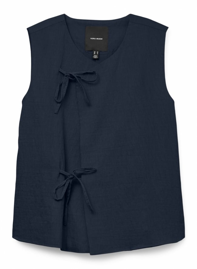 ΄Γιλέκο με κορδόνια Vero Moda 10326935 - Μπλε σκούρο
