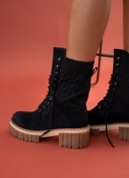 Αρβυλάκια suede με σχέδιο κάλτσα ERYNN