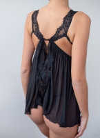 Babydoll see through με δαντέλα