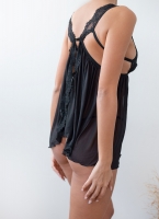Babydoll see through με δαντέλα