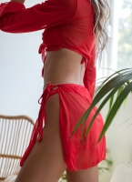 Beachwear σετ ρούχων διαφάνεια