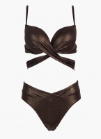 Bikini Set lurex με ψηλόμεσο slip 